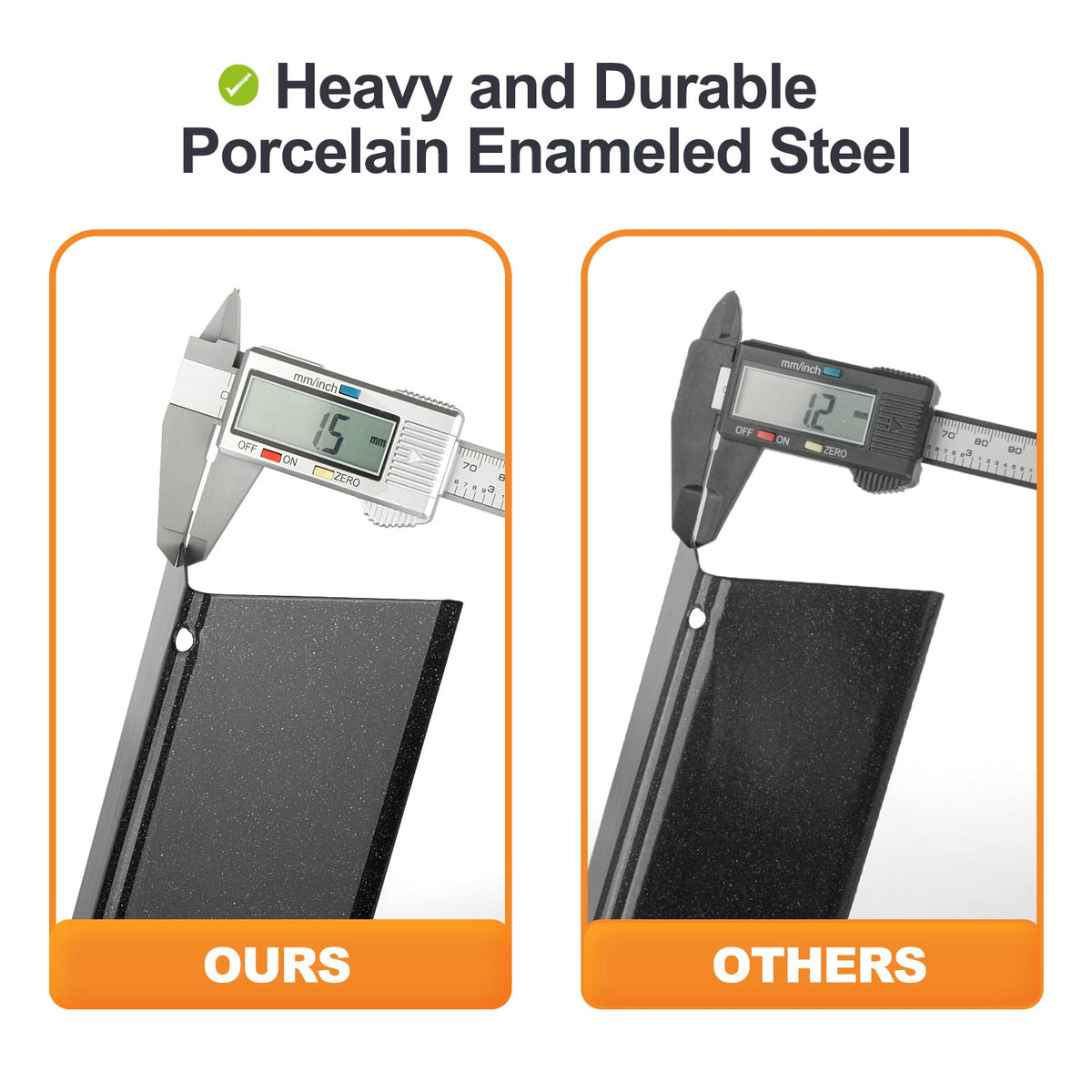 Gcostar 16GA porcelain-enameled steel bars offer durable, long-lasting performance