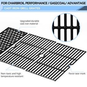 Gcostar searing-ready grate leaves pronounced grill marks.