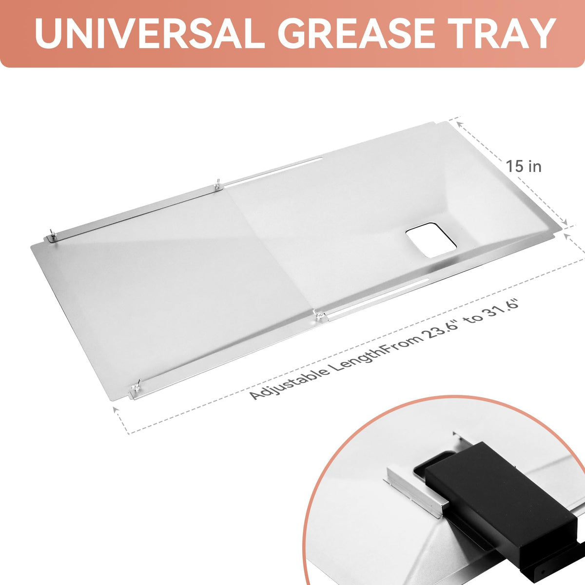 Gcostar universal grease tray catch pan for straightforward drippings capture