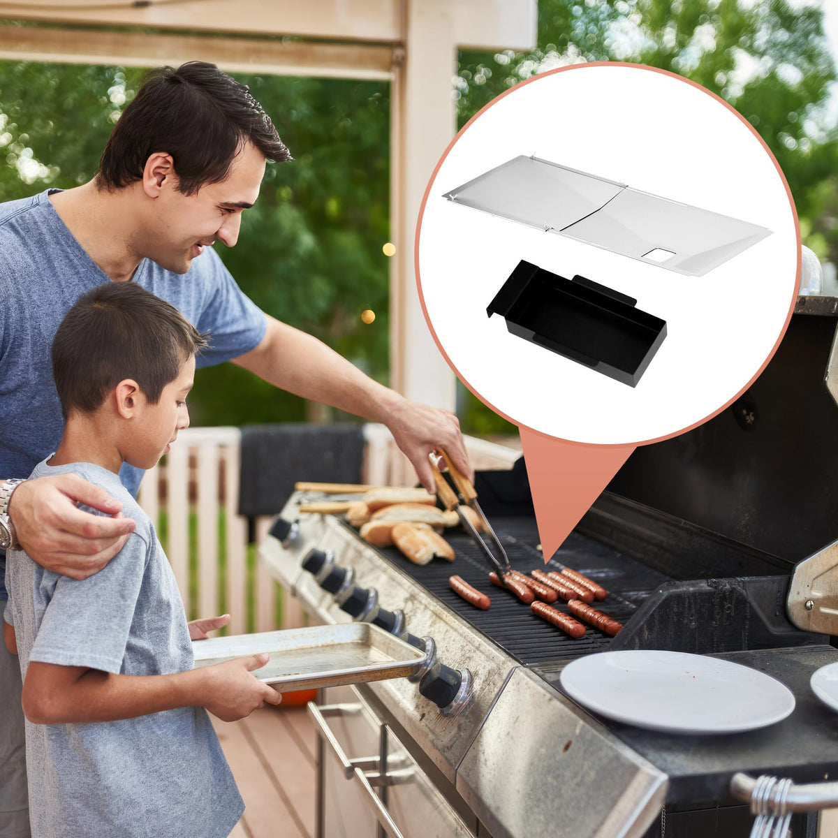 Gcostar universal grease tray materials: heavy-duty aluminum and porcelain steel