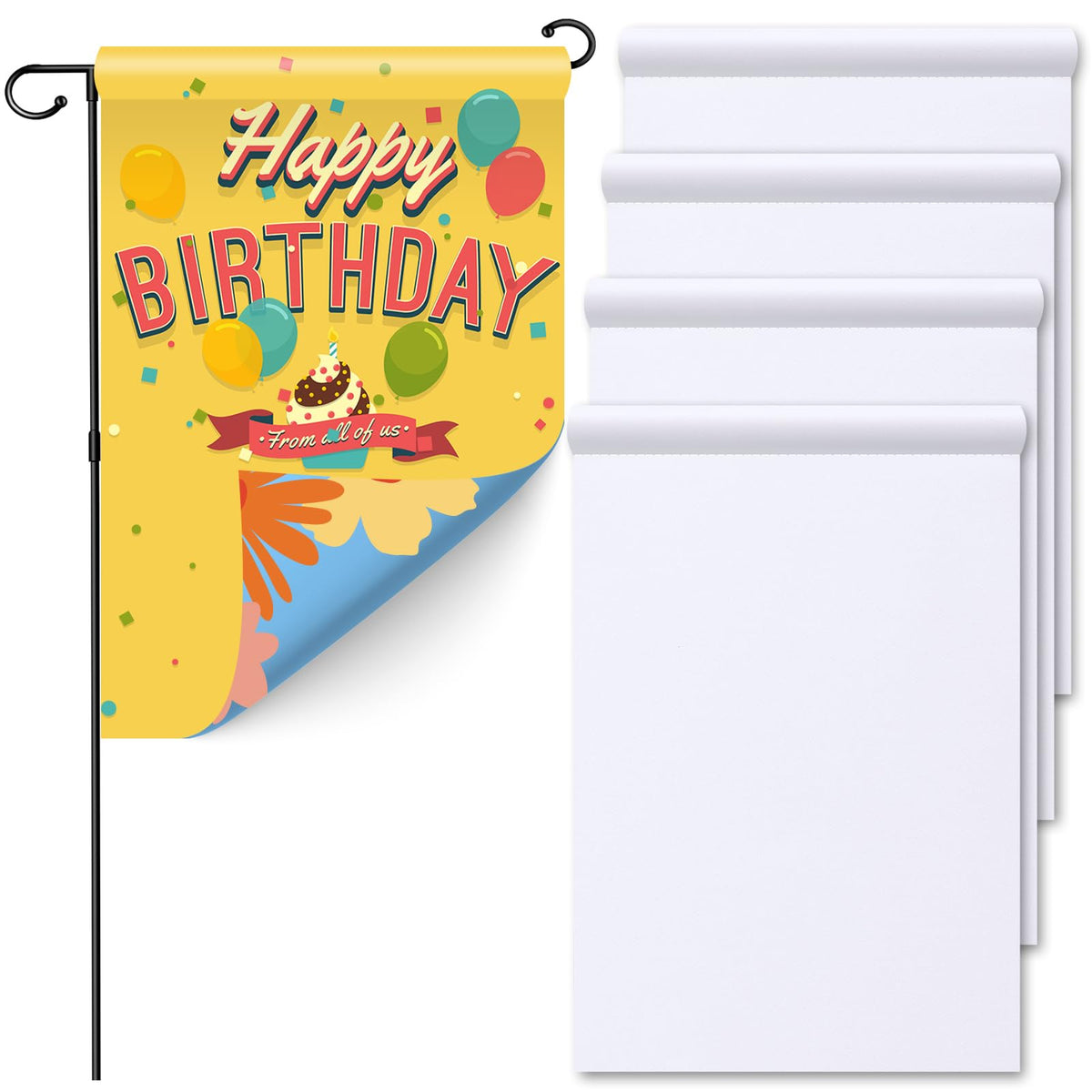 GCTWFYK sublimation garden flag blank double-sided white 12x18 ready for custom design