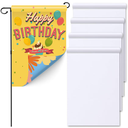 GCTWFYK sublimation garden flag blank double-sided white 12x18 ready for custom design
