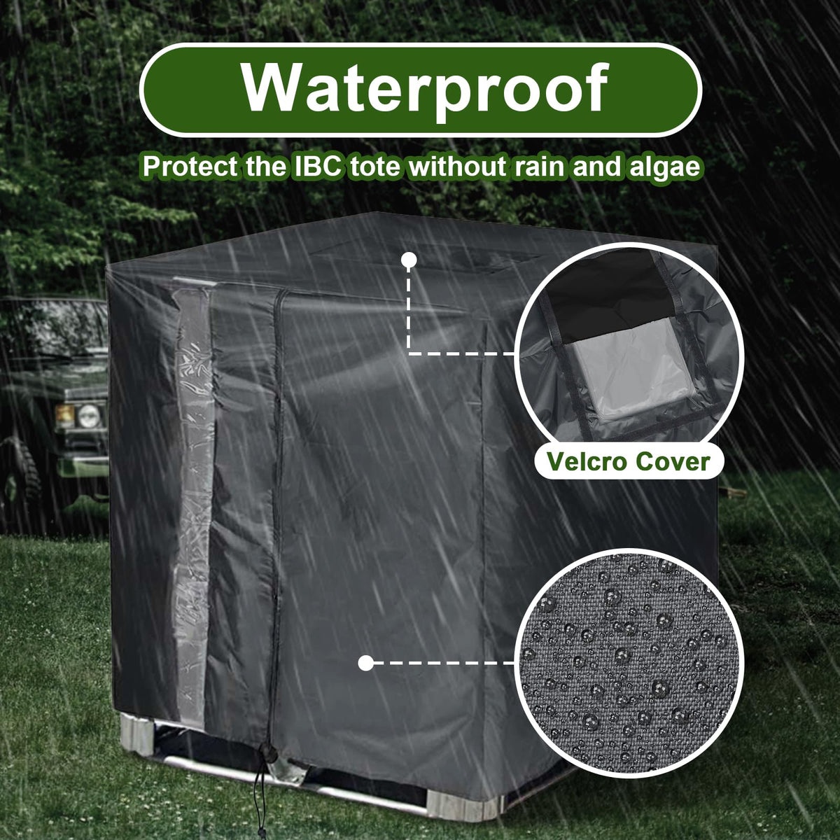 GDCCPRO drawstring bottom keeps the cover snug on the tank.