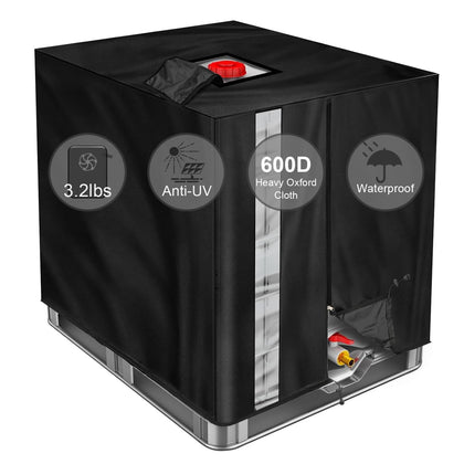 GDCCPRO IBC tote cover for 1000L tank protects from sun and elements.