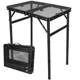 GDDGHS folding grill table folded for compact storage and portability