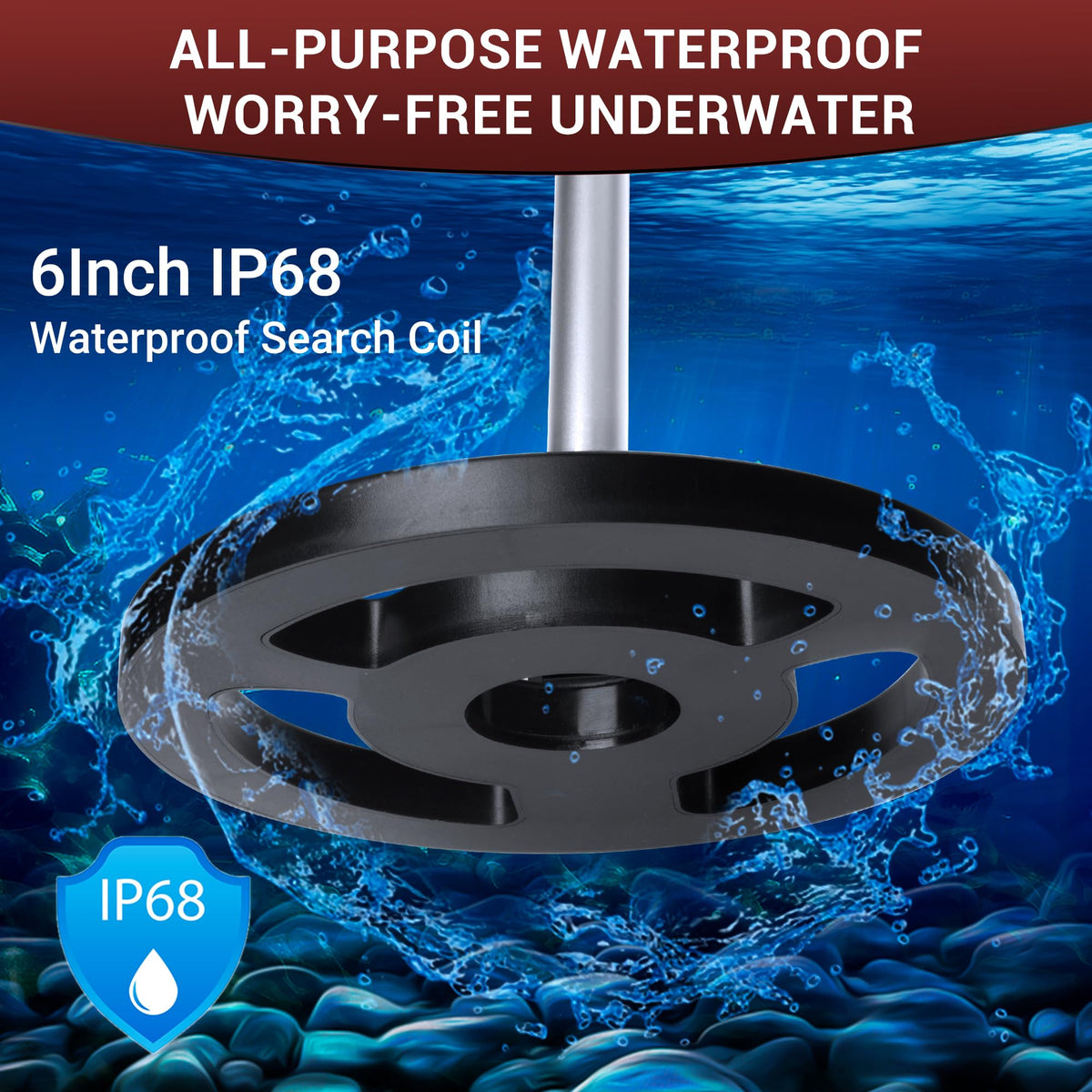 GDDREAM IP68 6-inch coil for shallow water and wet sand treasure hunts