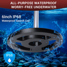 GDDREAM IP68 6-inch coil for shallow water and wet sand treasure hunts