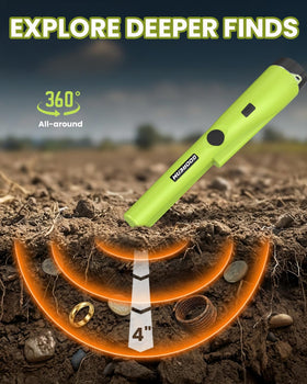 GDDREAM treasure finder probe assists identifying metal targets before digging