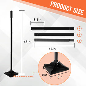 GDHSWJ tamper with 48-inch handle reduces back strain during leveling tasks.