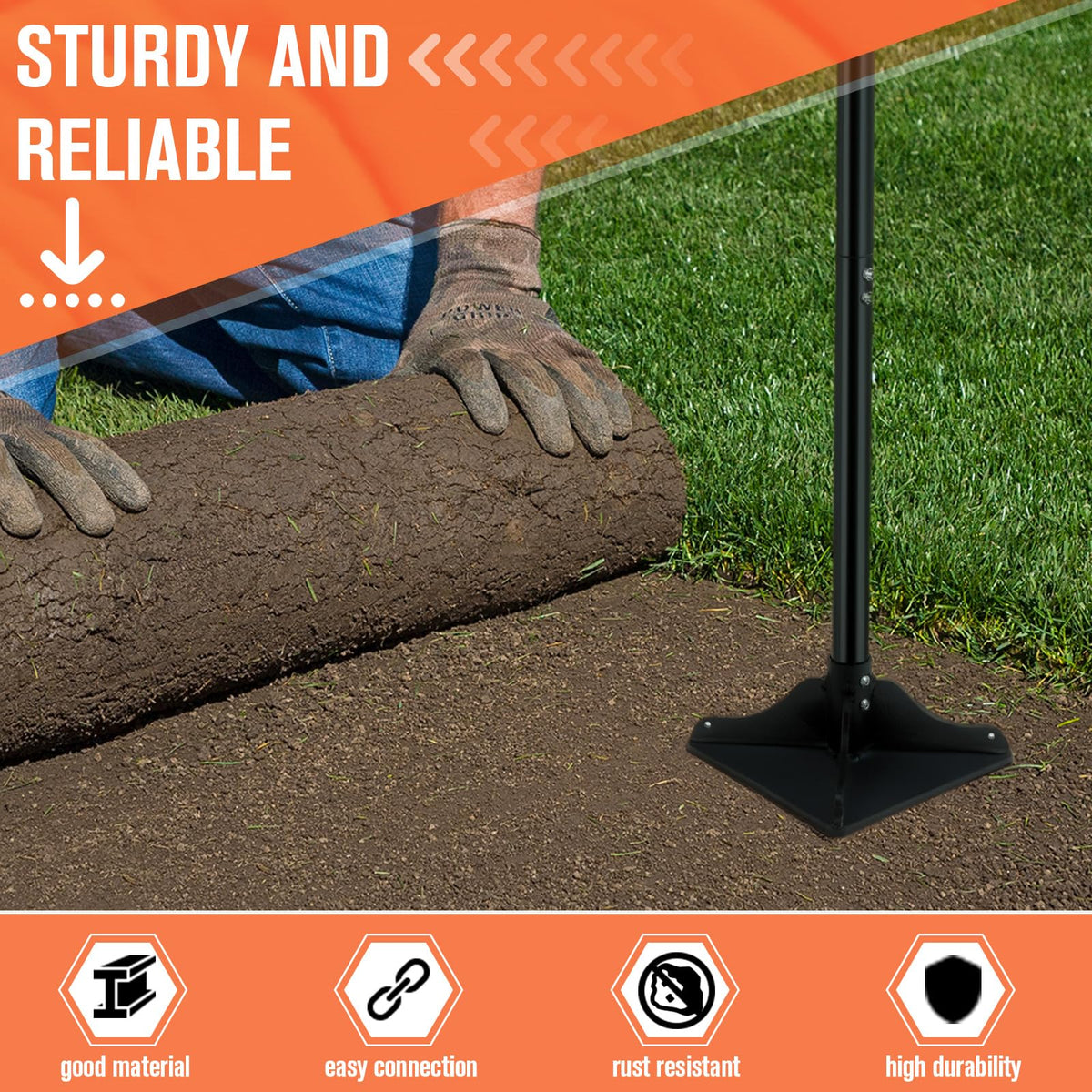 GDHSWJ steel tamper ideal for paver installation and base leveling.