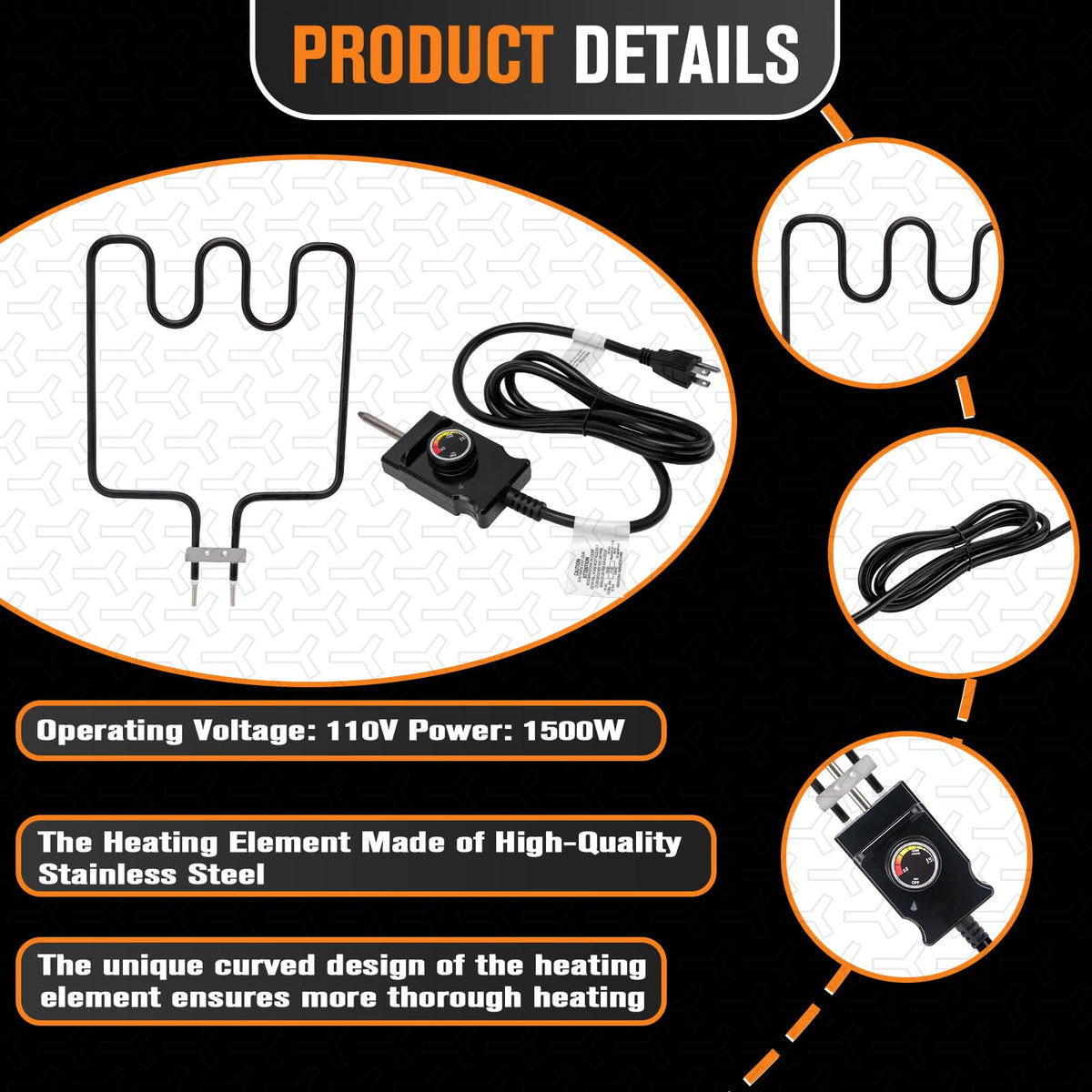GDHSWJ adjustable thermostat cord controller enables safe temp adjustments