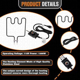 GDHSWJ adjustable thermostat cord controller enables safe temp adjustments
