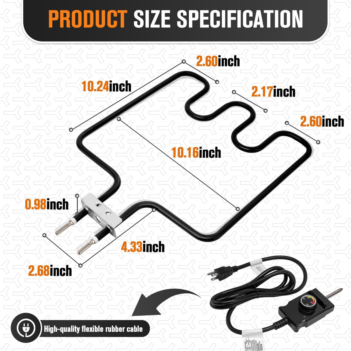GDHSWJ heating element for Masterbuilt smokers and grills with precise temperature control