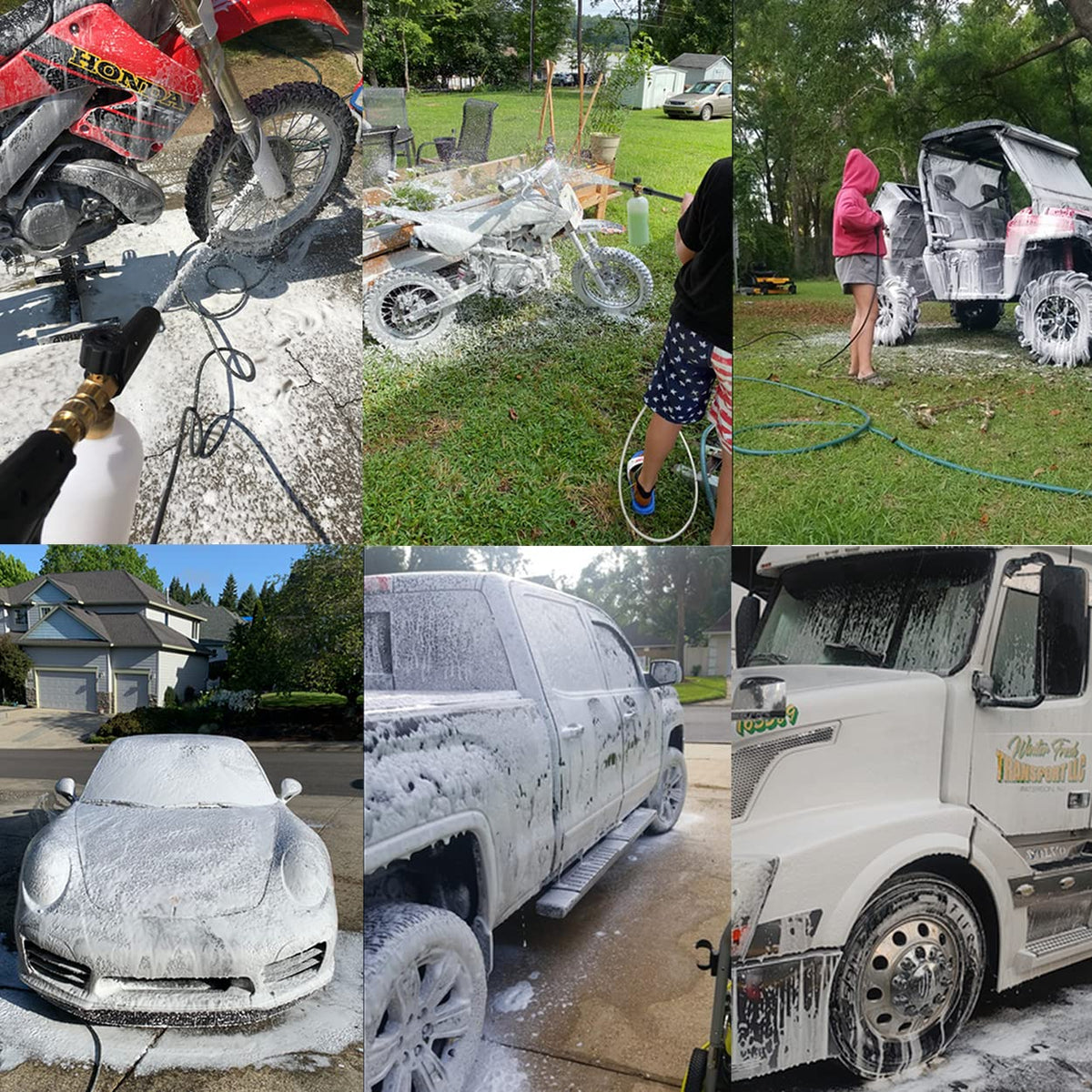 GDHXW multi-use foam cannon handles car washing, floors, windows, and driveways.
