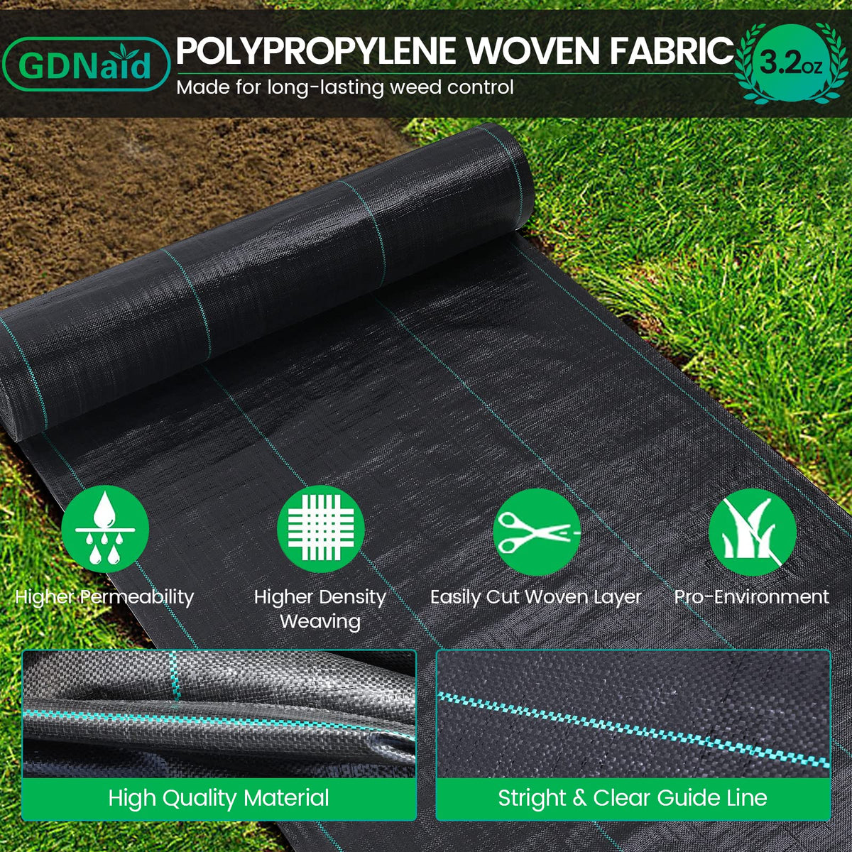 GDNaid garden landscape fabric installation demonstrating easy lay-down over soil.