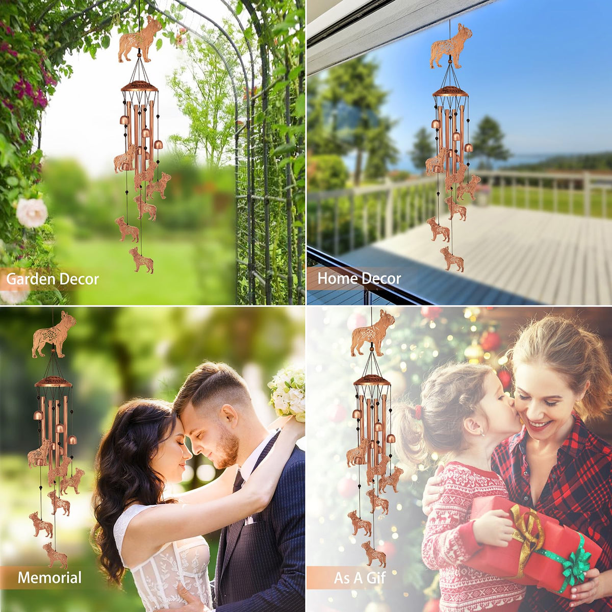 GDNSFIT dog wind chimes decorate entrance for a thoughtful housewarming gift.