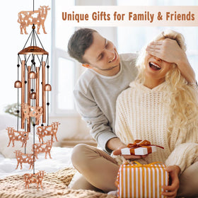 GDNSFIT cow wind chimes bells and beads create serene movement