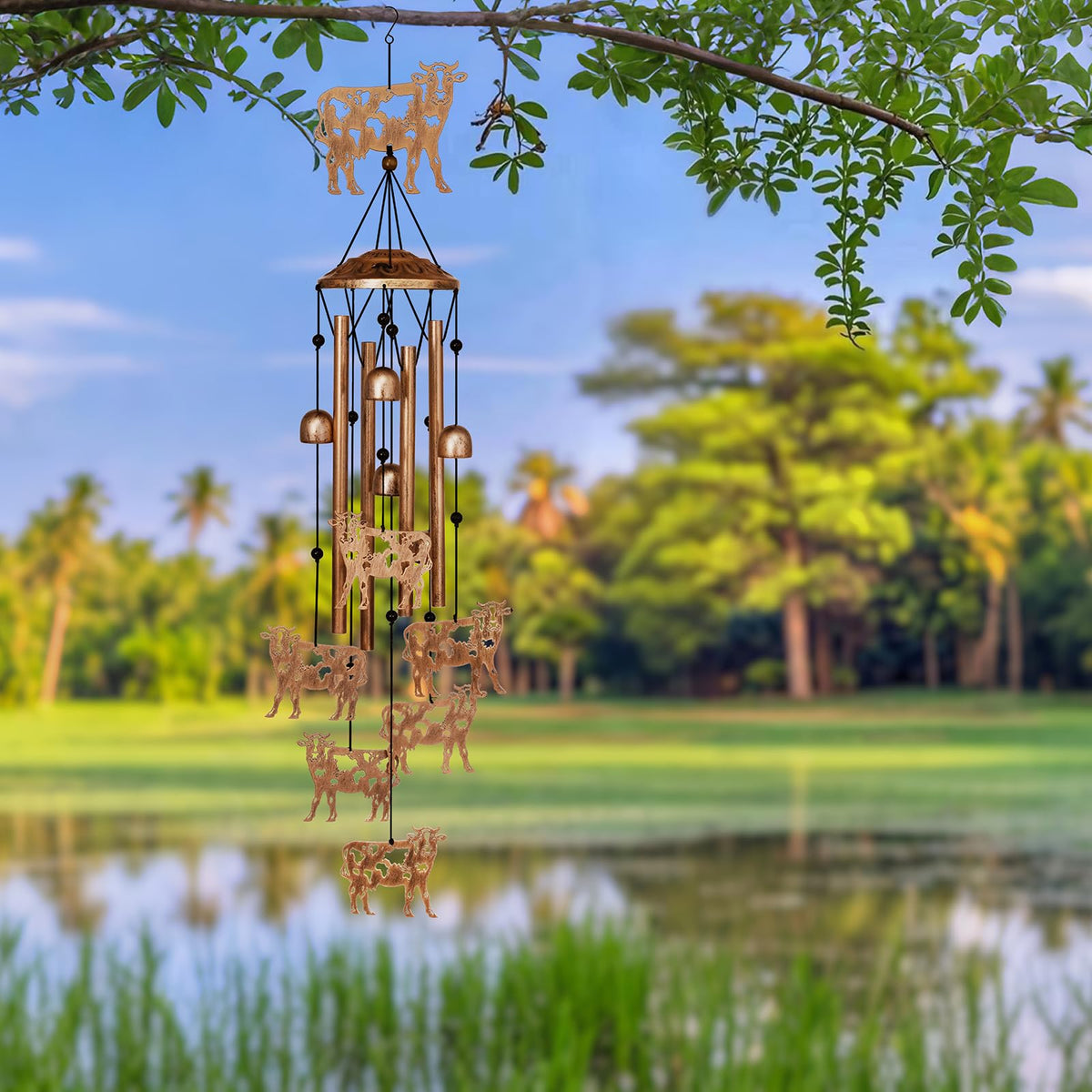 GDNSFIT cow wind chimes gift-ready packaging for thoughtful gifting