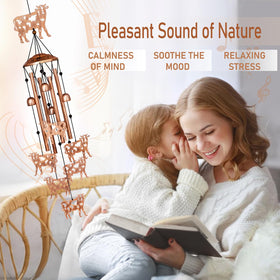 GDNSFIT cow wind chimes rope and finial detail for durable outdoors