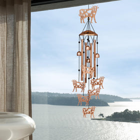 GDNSFIT cow wind chimes produce clear tones in windy days