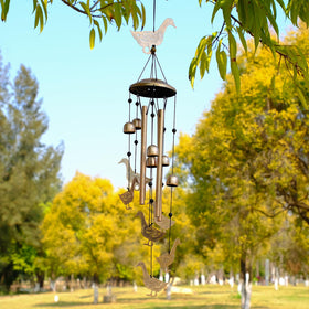 GDNSFIT duck wind chimes showcase beads adding decorative shimmer.