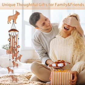 GDNSFIT memorial Bulldog wind chime provides sentimental outdoor display.
