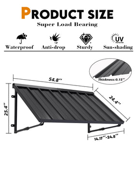 GDPFN awning demonstrates its smart drainage design diverting rainwater.