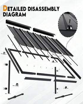 GDPFN awning with sturdy frame withstands wind and weather.