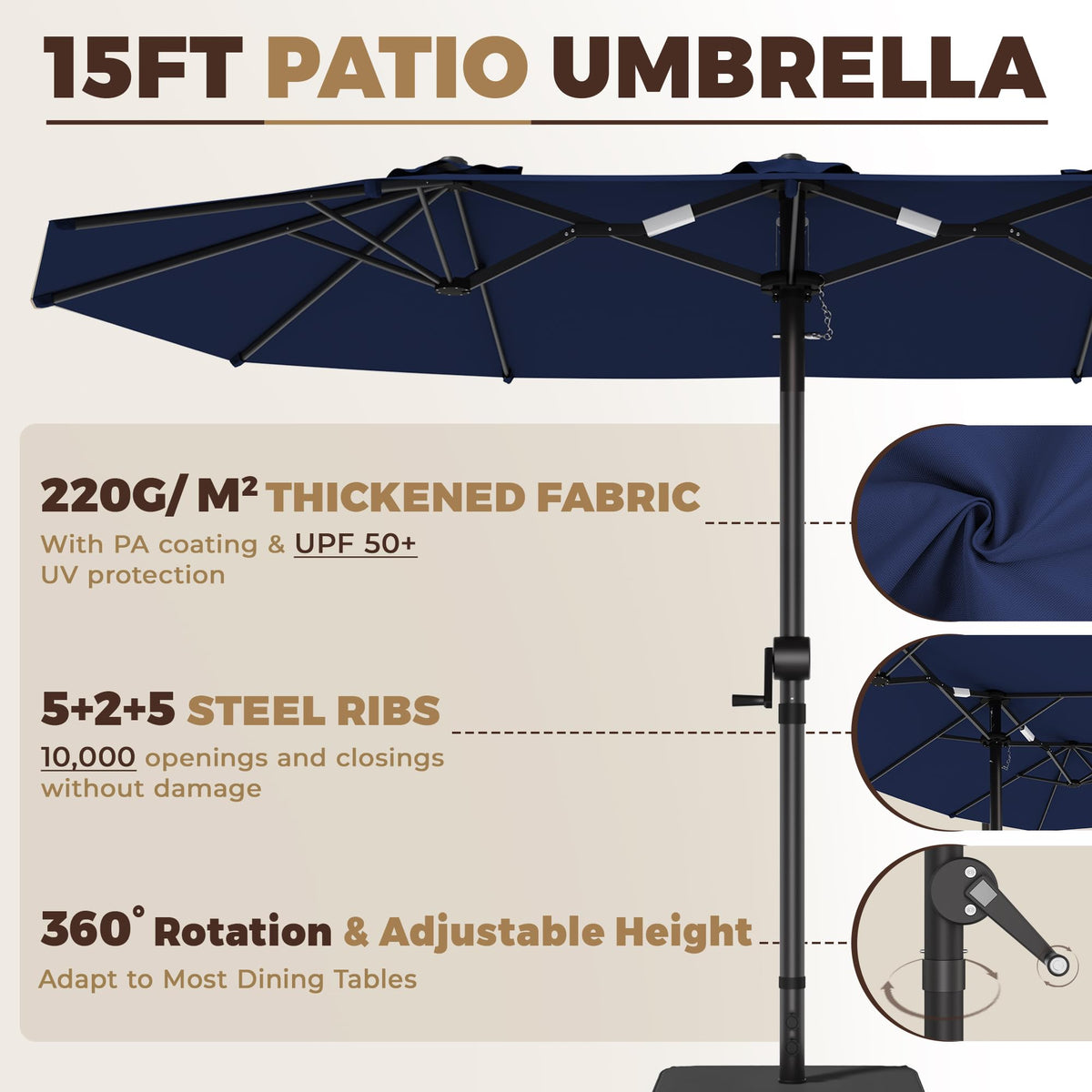 GDPFN canopy fabric 220gsm with PA coating blocks UV and rain