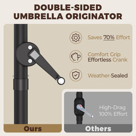 GDPFN rust-resistant powder-coated steel frame supports stable, durable outdoor use.