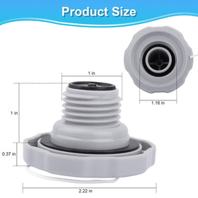 GDW P05767 air valve cap installed on a spa demonstrating secure seal.