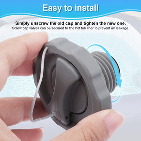 GDW P05767 easy installation guide shows quick screwdriver-free cap replacement.