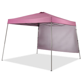 GDY 10x10ft pink pop-up canopy side view showing quick setup