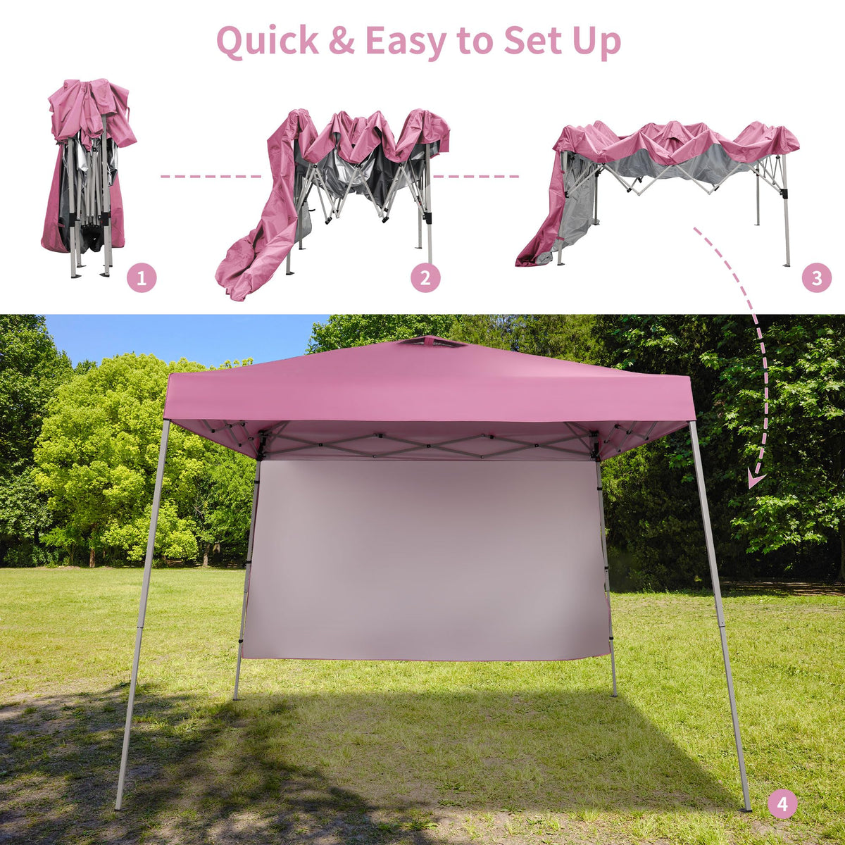 GDY pop-up canopy steel frame highlights sturdy structure