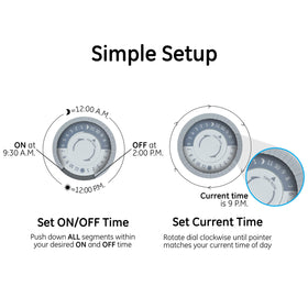 GE 30-minute interval pins enable flexible daily scheduling.