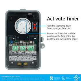 GE block terminals provide secure wiring for high-load devices.
