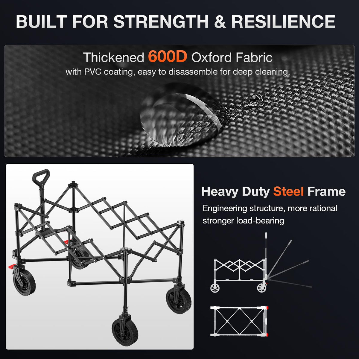 Geamen durable alloy steel frame built for long-lasting performance.