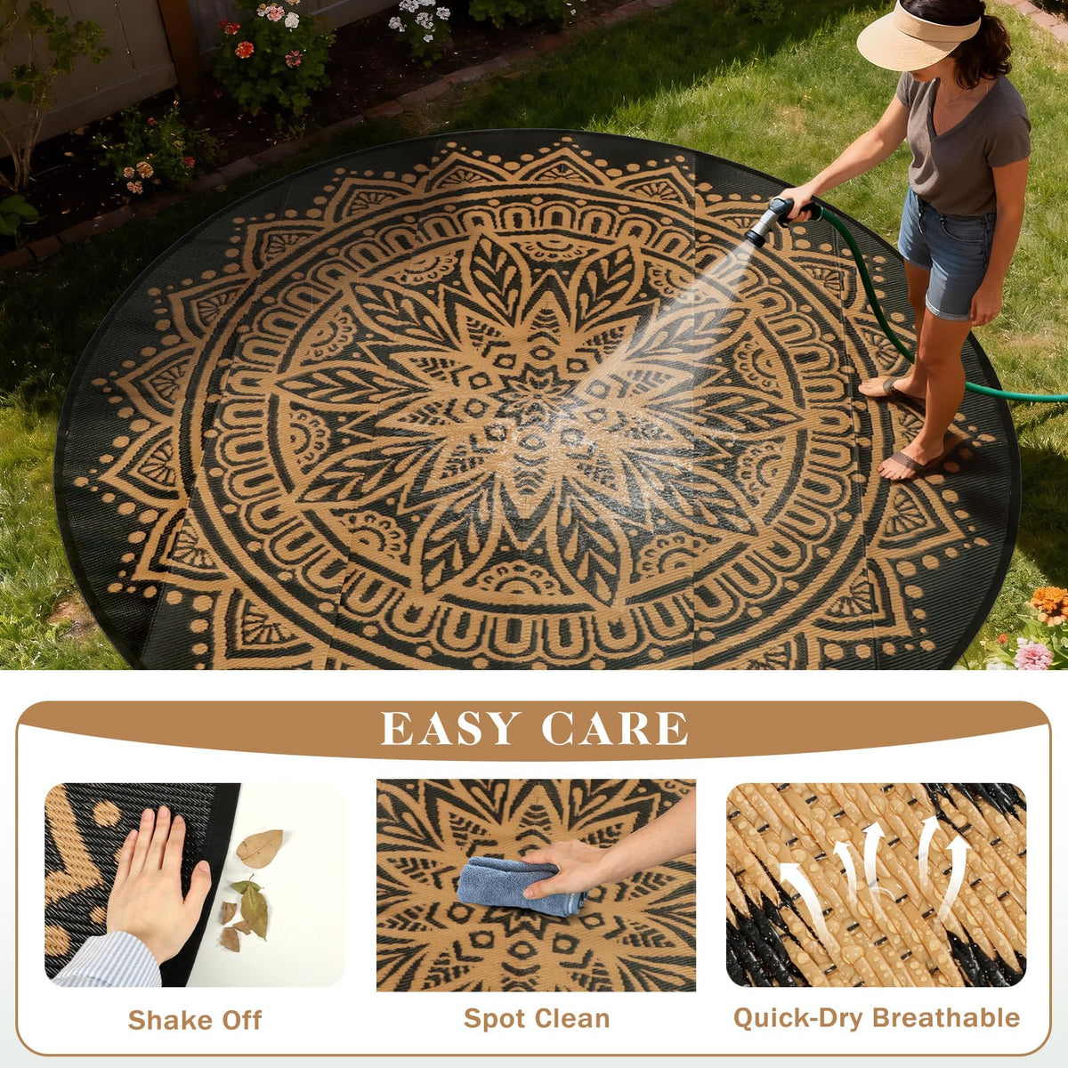 Geanlod easy-clean mat cleans quickly after outdoor use.