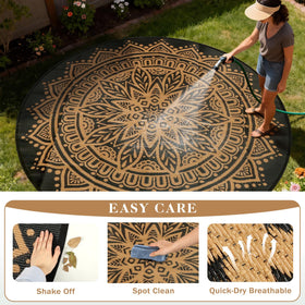 Geanlod easy-clean mat cleans quickly after outdoor use.