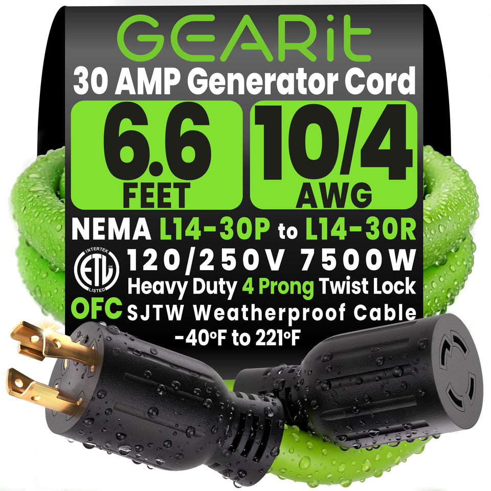 GEARit 30 Amp locking plug for secure outdoor power hookup