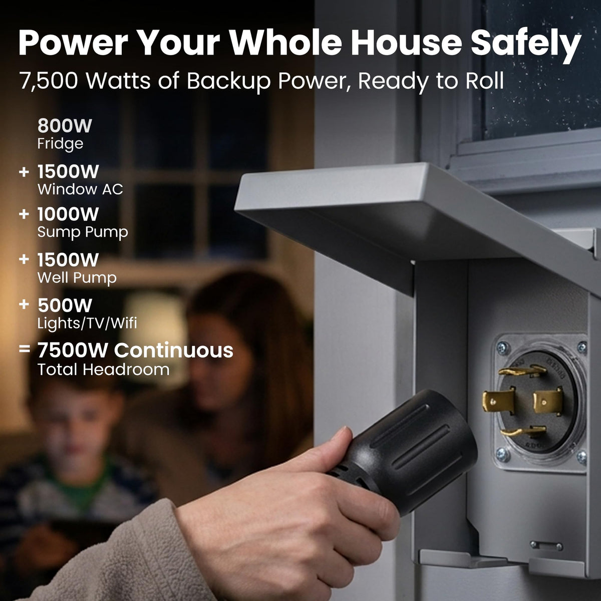 GEARit manual transfer switch compatibility supports home power essentials