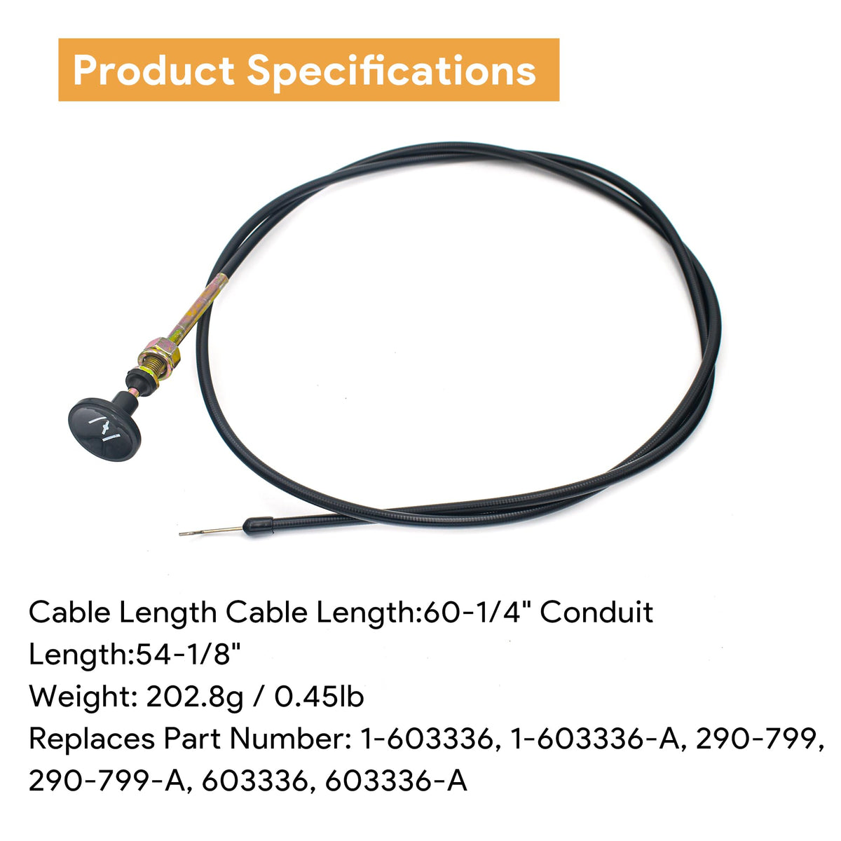Exmark Turf Tracer compatible cable in view for easy fit on Toro Exmark Z Master.