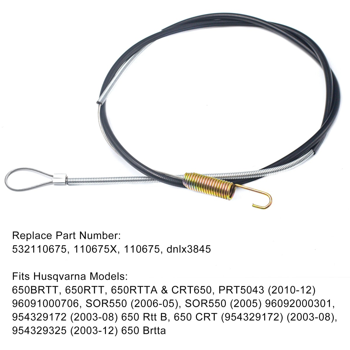 GEARLINTON 532110675 fitment for Husqvarna 650RTT enables precise control during tilling
