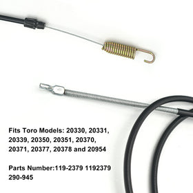 GEARLINTON traction cable installed on a Toro mower for quick setup