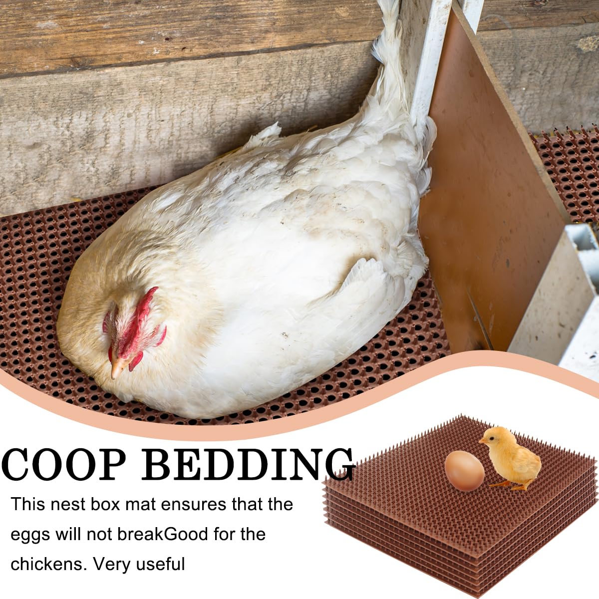 Gebena coop nesting pads with a soft surface to keep nesting tidy and neat.