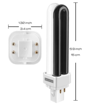 GeckoMan 5.9-inch bulb length fits GeckoMan zapper for optimal coverage