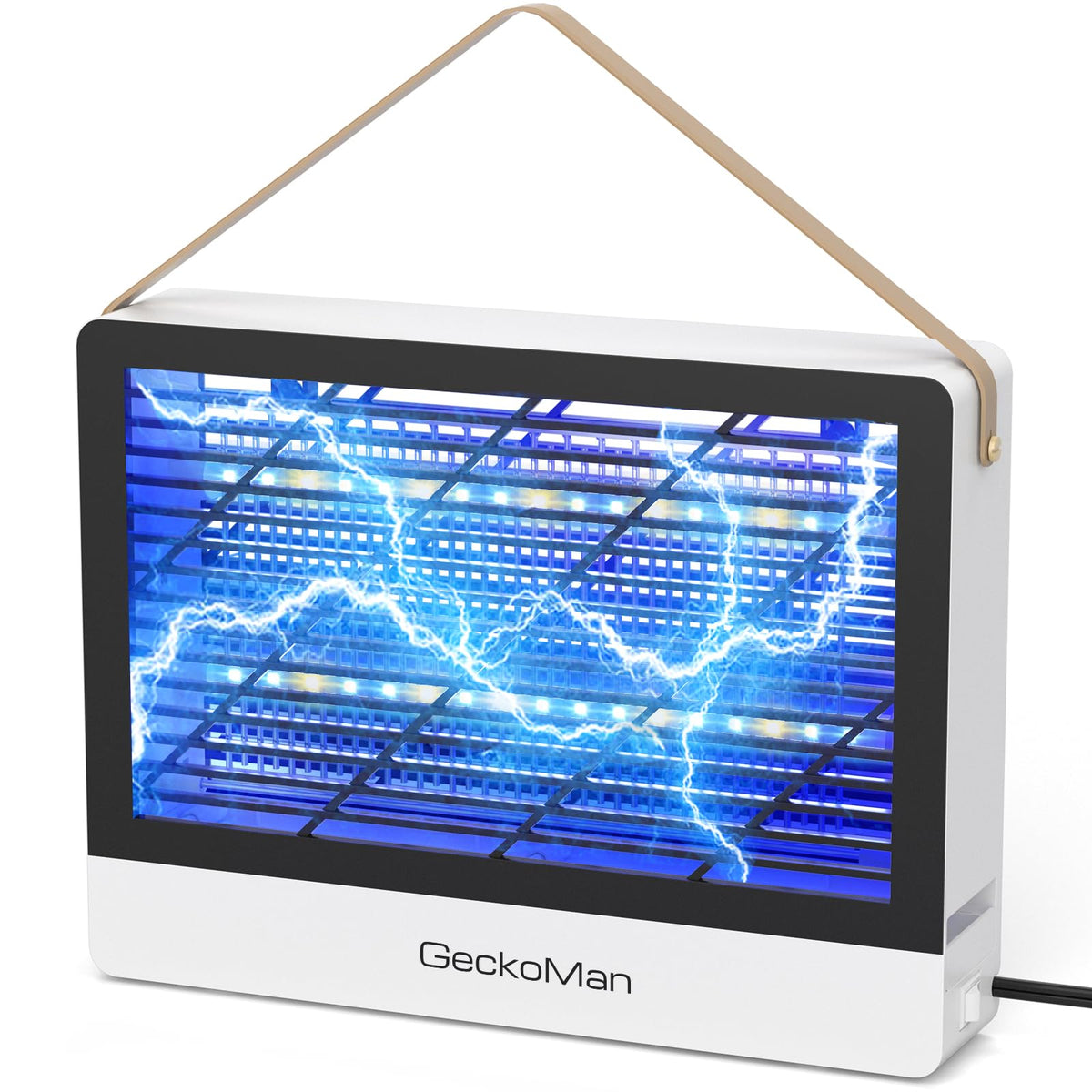 GeckoMan LED indoor bug zapper front view for compact home use.