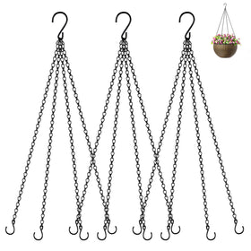 Geehouz 23-inch plant hanger chain with hooks provides sturdy indoor and outdoor support.
