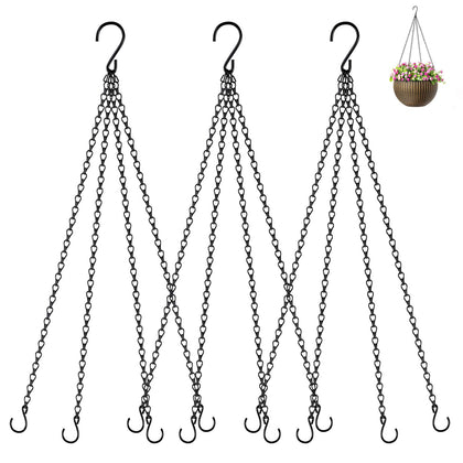 Geehouz 23-inch plant hanger chain with hooks provides sturdy indoor and outdoor support.