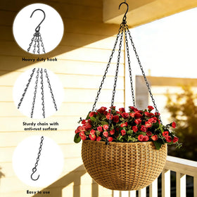 Geehouz heavy-duty chain supports up to 30 pounds for large planters.